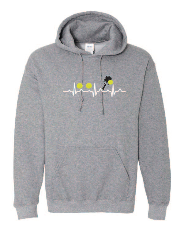 Pickleball Heart Rate Adult Hoodie