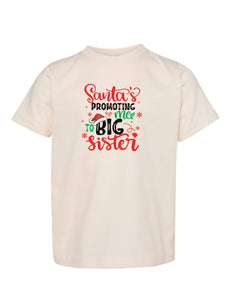 "Santa's Promoting Me to Big Sister"- Toddler Tee