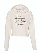 Load image into Gallery viewer, We Could Leave The Lights Up Adult Cropped Hoodie
