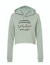 Load image into Gallery viewer, We Could Leave The Lights Up Adult Cropped Hoodie

