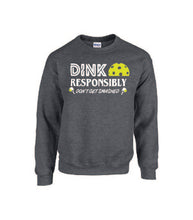 Load image into Gallery viewer, Pickleball Dink Responsibly Adult Crewneck Sweater
