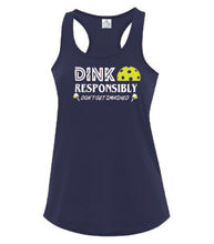 Load image into Gallery viewer, Pickleball Dink Responsibly Adult Ladies Tank
