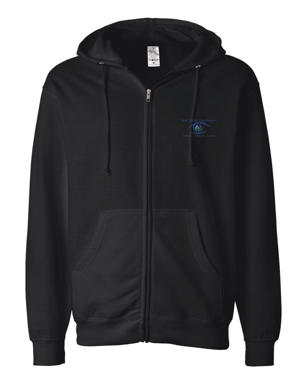 New Vision Mid-weight Full-Zip Hooded Sweatshirt (Unisex)