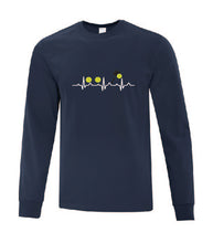 Load image into Gallery viewer, Pickleball Heart Rate Adult Long Sleeve Shirt
