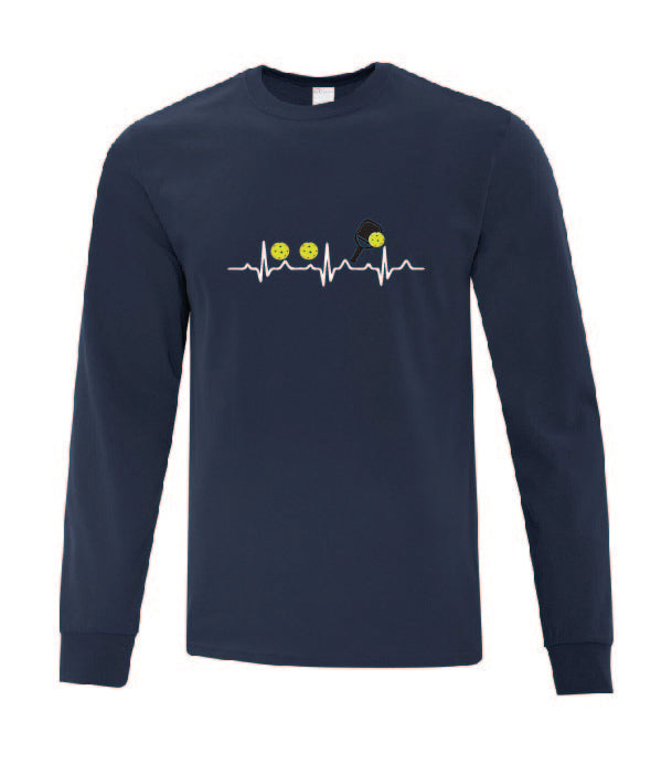Pickleball Heart Rate Adult Long Sleeve Shirt