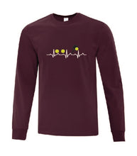 Load image into Gallery viewer, Pickleball Heart Rate Adult Long Sleeve Shirt
