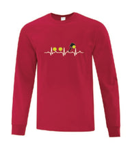 Load image into Gallery viewer, Pickleball Heart Rate Adult Long Sleeve Shirt
