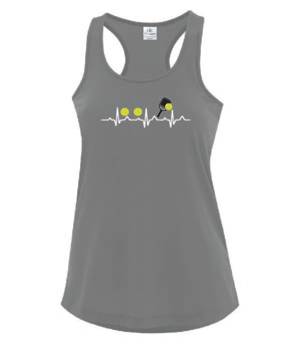 Pickleball Heart Rate Adult Ladies Tank