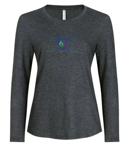 New Vision RING SPUN LONG SLEEVE LADIES' TEE (Left Chest or Full Front Logo)