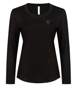 New Vision RING SPUN LONG SLEEVE LADIES' TEE (Left Chest or Full Front Logo)