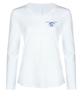 New Vision RING SPUN LONG SLEEVE LADIES' TEE (Left Chest or Full Front Logo)