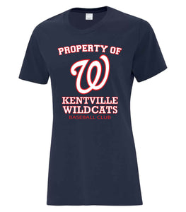 Ladies Kentville Baseball Cotton T-Shirt