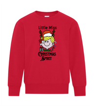 Load image into Gallery viewer, Little Miss Christmas Spirit Youth Crewneck
