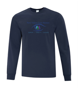 Cotton Long Sleeve  (Unisex) - Left Chest or Full Front Screen Print