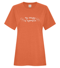 Load image into Gallery viewer, My energy is expensive SPARKLY Silver logo  Ladies Cut
