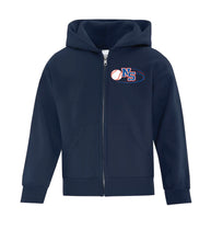 Load image into Gallery viewer, Baseball NS Youth Zip Up Hoodie
