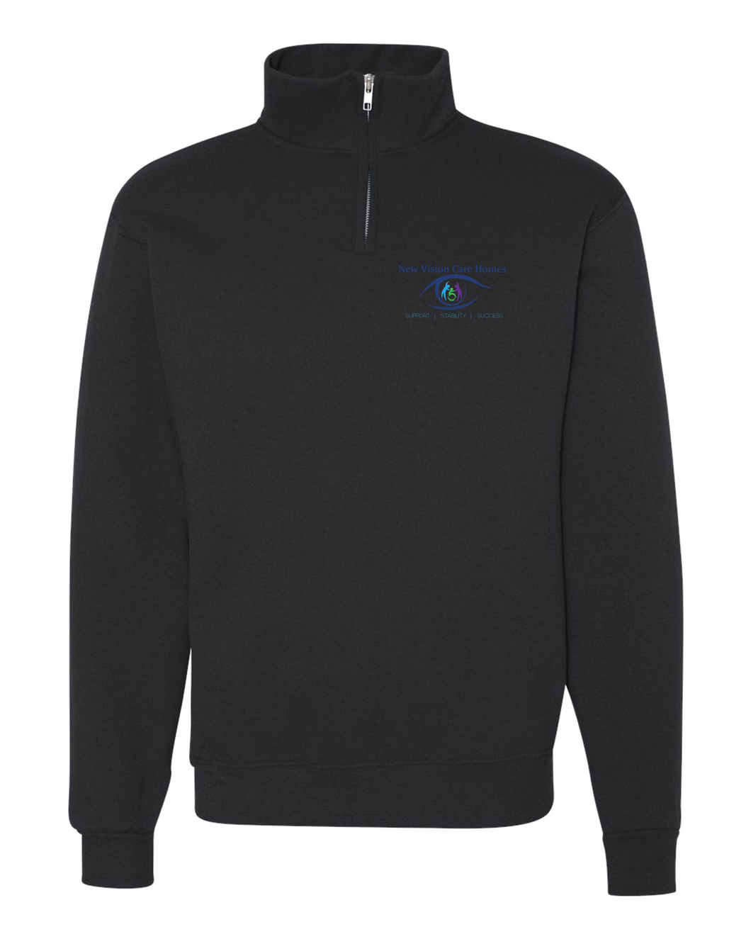 New Vision Cadet Collar Quarter-Zip Sweatshirt (Unisex)