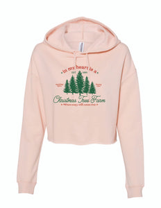 Taylor's Christmas Tree Farm Adult Cropped Hoodie