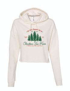 Taylor's Christmas Tree Farm Adult Cropped Hoodie