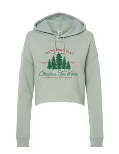 Taylor's Christmas Tree Farm Adult Cropped Hoodie