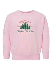 Load image into Gallery viewer, Taylor&#39;s Christmas Tree Farm Toddler Crewneck Sweatshirt
