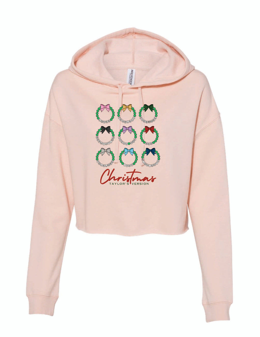 Christmas Taylor's Version Adult Cropped Hoodie
