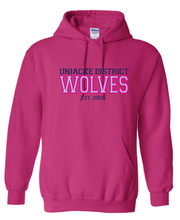 Load image into Gallery viewer, Wolves Twill Embroidered Adult Hoodie
