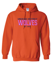Load image into Gallery viewer, Wolves Twill Embroidered Adult Hoodie
