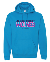 Load image into Gallery viewer, Wolves Twill Embroidered Adult Hoodie
