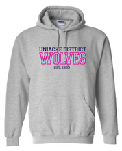 Load image into Gallery viewer, Wolves Twill Embroidered Adult Hoodie
