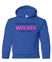 Load image into Gallery viewer, Wolves Twill Embroidered Youth Hoodie
