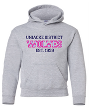 Load image into Gallery viewer, Wolves Twill Embroidered Youth Hoodie
