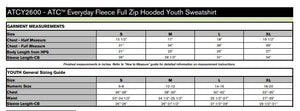 Baseball NS Youth Zip Up Hoodie