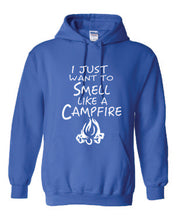 Load image into Gallery viewer, Smell Like A Campfire Hoodies White Letters
