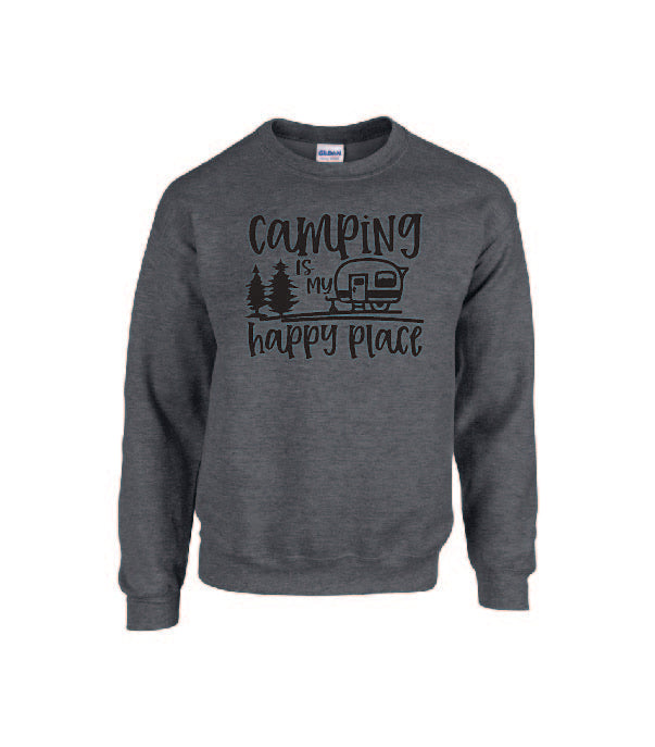 Camping Is My Happy Place Crewnecks