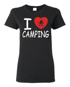 I Love Camping Ladies T-shirts