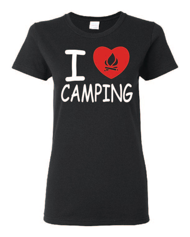 I Love Camping Ladies T-shirts