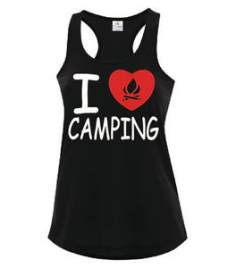 I Love Camping Ladies Tanks