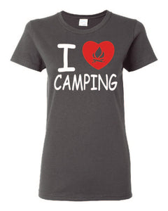 I Love Camping Ladies T-shirts