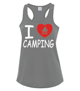 I Love Camping Ladies Tanks