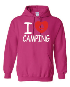 I Love Camping Youth Hoodies