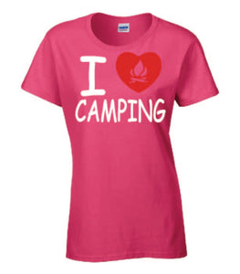 I Love Camping Ladies T-shirts