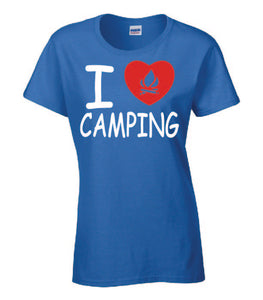 I Love Camping Ladies T-shirts