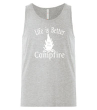 Load image into Gallery viewer, Life Is Better By The Campfire Tanks White Letters
