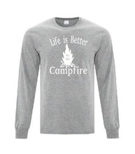 Load image into Gallery viewer, Life Is Better By The Campfire White Letters Long Sleeves

