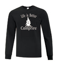 Load image into Gallery viewer, Life Is Better By The Campfire White Letters Long Sleeves
