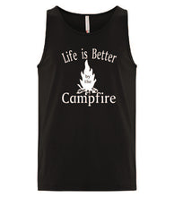 Load image into Gallery viewer, Life Is Better By The Campfire Tanks White Letters

