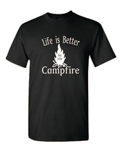 Load image into Gallery viewer, Life Is Better By The Campfire Youth T-shirt White Letters

