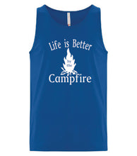 Load image into Gallery viewer, Life Is Better By The Campfire Tanks White Letters
