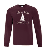 Load image into Gallery viewer, Life Is Better By The Campfire White Letters Long Sleeves
